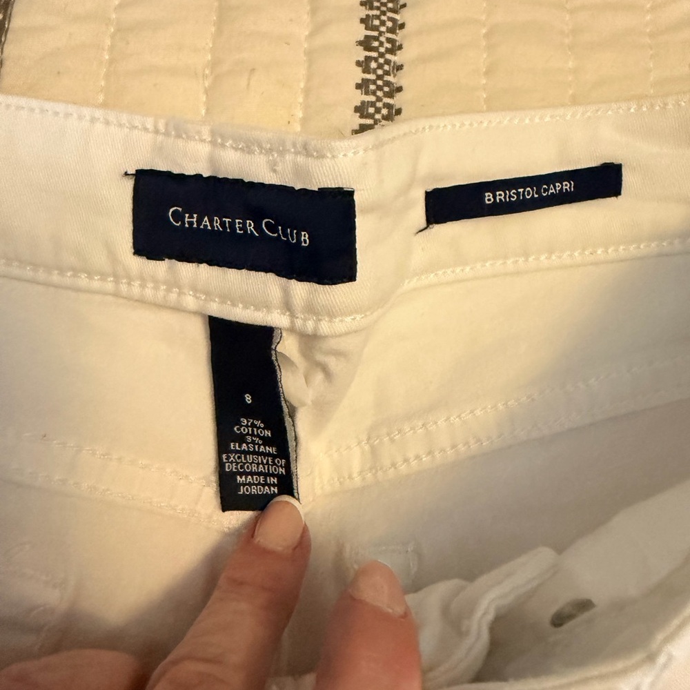 Charter Club White Bristol Capri Pants - Picture 6 of 7